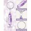 Sureio 5 Pieces Multicolor Crystals Stone Keychain Wire Wrapped Stones