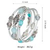 Pulseras apilables con cuentas para mujer, pulsera bohemia de plata,
