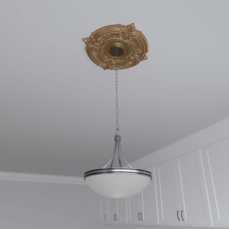 Ekena Millwork CMP16ATBGL Attica Thermoformed PVC Ceiling Medallion (Fits Canopies