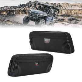 KEMIMOTO 2PCS Side Door Bags Compatible with Pioneer 1000 3P/5P/6P, 1680D Water Resistant Zipper, Scratch Resistant UTV Door Bags w/Protective Knee Pads(5-Seaters Can Only Install Front Doors)