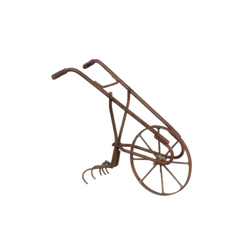 Dolls House Cultivator Tiller Rusty Old Fashioned Plough Farm Garden
