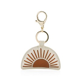 Itzy Ritzy Puffy Diaper Bag Charm, Purse Charm and Keychain; Vegan Leather Charm Features A Durable Hinged Clasp and Modern Puffy Design; Sun