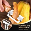 Pelador Verduras Multi-Funcional 2026, Cuchilla Acero Inoxidable, Mango Madera Frutas