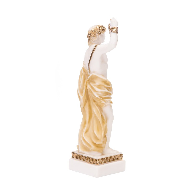 Dionysus Statue Bacchus Greek God of Wine Grape-Harvest Alabaster Sculpture
