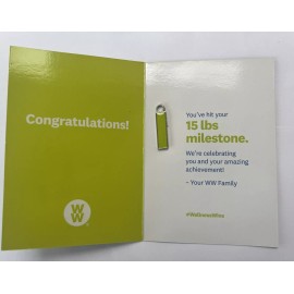 Weight Watchers  15 Lb milestone Keychain charm