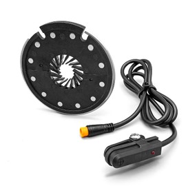HUDAMZKY E-bike KT D12 Bike Magnets Pedal Assist Sensor Ebike Easy Crank Installation PAS Sensor (D12L Waterproof Plug)