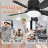 AHRHSM Ceiling Fan with Lighting and Remote Control, Dimmable 24