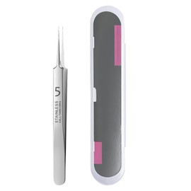 Blackhead Tweezers Set, Stainless Steel Tweezers for Blackheads and Acne Tips, Curved Straight Tweezers, Precise Pimple Remover Tool, Ultra Fine Tweezers for Pimples, Comedones, Beauty Defects