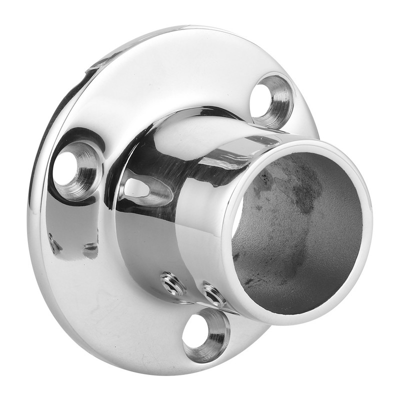 316 Stainless Steel Round Stanchion Base 90 Degree Marine Boat