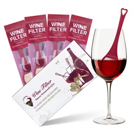 Clerona Wine Wand Wine Filters, the Wand Wine Purifier, Sulfite and Histamines Remover - Naturally Eliminate Allergies & Sensitivities (Pack of 4)