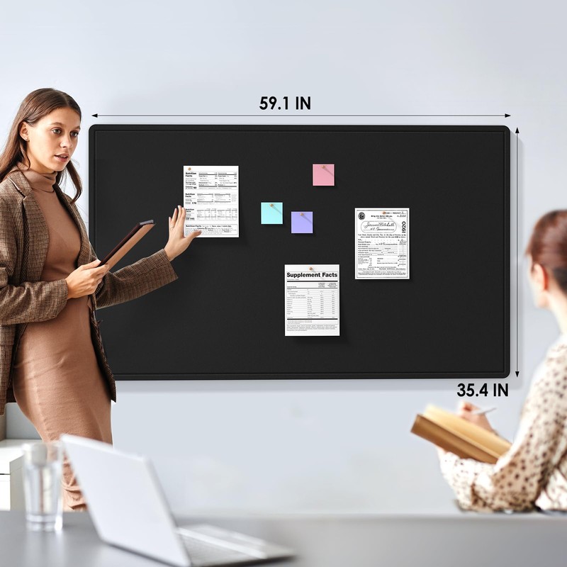 MaxGear Extra Large Bulletin Board 60" x 36", Foldable Felt