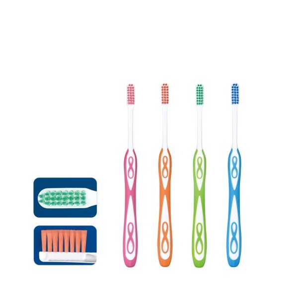 CI Medical lover8 Rubber Eight Color Toothbrush x 30 Pieces [Dental by World Class]