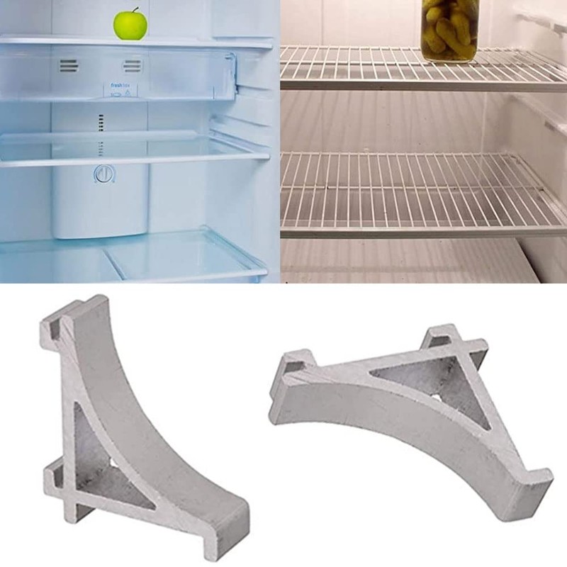 12 Pcs Refrigerator Shelf Clips Silver Fridge Cooler Shelf Support
