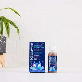 KinderMed Infants' Nighttime Cough, Made with Organic Agave Syrup, English Ivy Leaf Extract, and Chamomile Tea Extract, for Babies 2 Months+, 2 Fl Oz