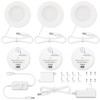 GETINLIGHT 2.75" Under Cabinet LED Puck Lights Kit, Plug-in 12V