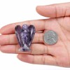 CrystalTears Natural Amethyst Crystal Pocket Guardian Angel, 1.5" Reiki Healing