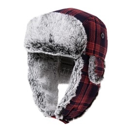 Comhats Warm Aviator Hat for Men Ear Muffs Unisex Winter Hat with Ear Flaps Soft Faux Fur Hat Windproof