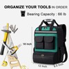 Tool Backpack for Men 18 Inch Heavy Duty Waterproof Multiple