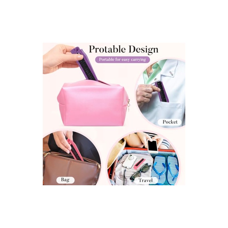 iplusmile 2 Piezas Peine Plegable de Bolsillo Cepillo de Pelo