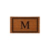 Evergreen Flag Monogram Letter M Entrance Doormat | 28 x