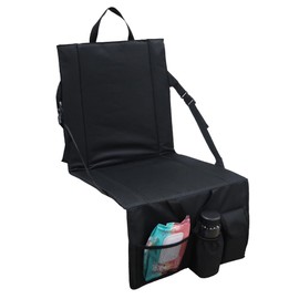 Folding Stadium Seat Camping Back Support Cushion Seat with Storage Bag Cup Holder Portable Outdoor Moisture-proof Bleacher Seat