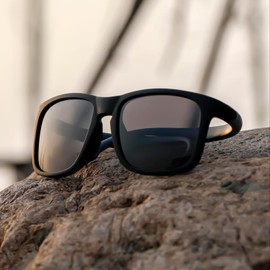 kimorn Polarized Sunglasses for Men Women Flexible Bendable Temples UV400 Protection Driving Travel Outdoor Sport (Black/Grey)