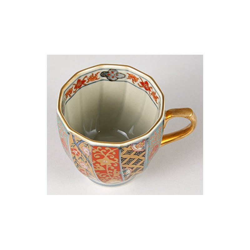 Kuro Hayashi Kiln 009376C760 Gold Twisted Ground Pattern Coffee Bowl