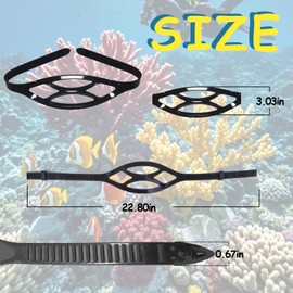 2 PCS Silicone Replacement Universal Dive Scuba Mask Strap Swimming Goggles Strap for Diving Swimming Snorkeling Accessories For Diving Swim Snorkel(BLACK)