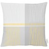 Apelt Polyester Cushion Cover, Light Grey/Yellow, 49 x 49 x