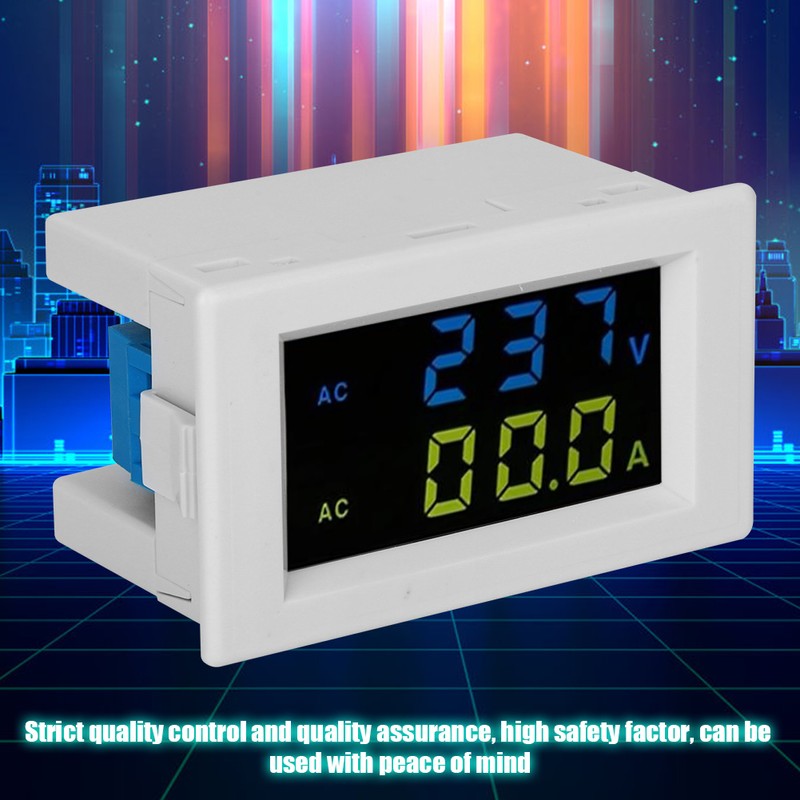 Digital Display Voltmeter Accurate White Black Measuring Current Machine EquipmentDouble