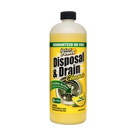 Instant Power Disposal and Drain Cleaner – Liquid Enzyme Clog Remover, Cleans and Deodorizes, Removes Drain Blockages, Fresh Lemon Scent, 33.8 Fl oz, 1 Liter