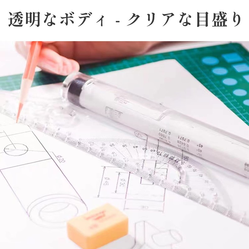 Rolling Ruler, 5.9 inches (15 cm), Plastic, Practical Measuring Ruler,