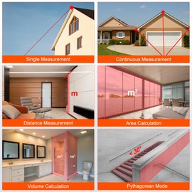 LASELION LT70 Laser Distance Meter – 70m (229ft) Range, High Accuracy, Multiple Measurement Modes, Built-in Level Bubble, and Mute Function (70m)