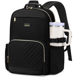 Laptop Backpack for Women Bookbag: 15.6 inch Work School Backpacks with Pouch Pocket for Large Capacity Cup & USB Charger College Book Bag Travel Business Nurse Teacher Bookbags Anti-theft Back Pack