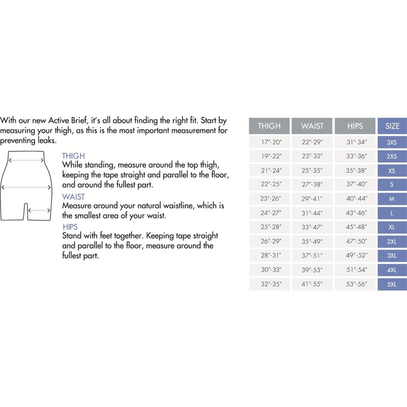 GaryWear Active Brief, Size Large, Navy, Each