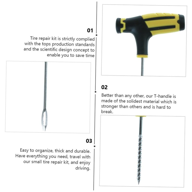 GLEAVI 4pcs Tire Puncture Repair Device Repair Kit Professional Technology