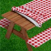Sorfey Picnic Table Cover with Bench Covers -Fitted with Elastic,