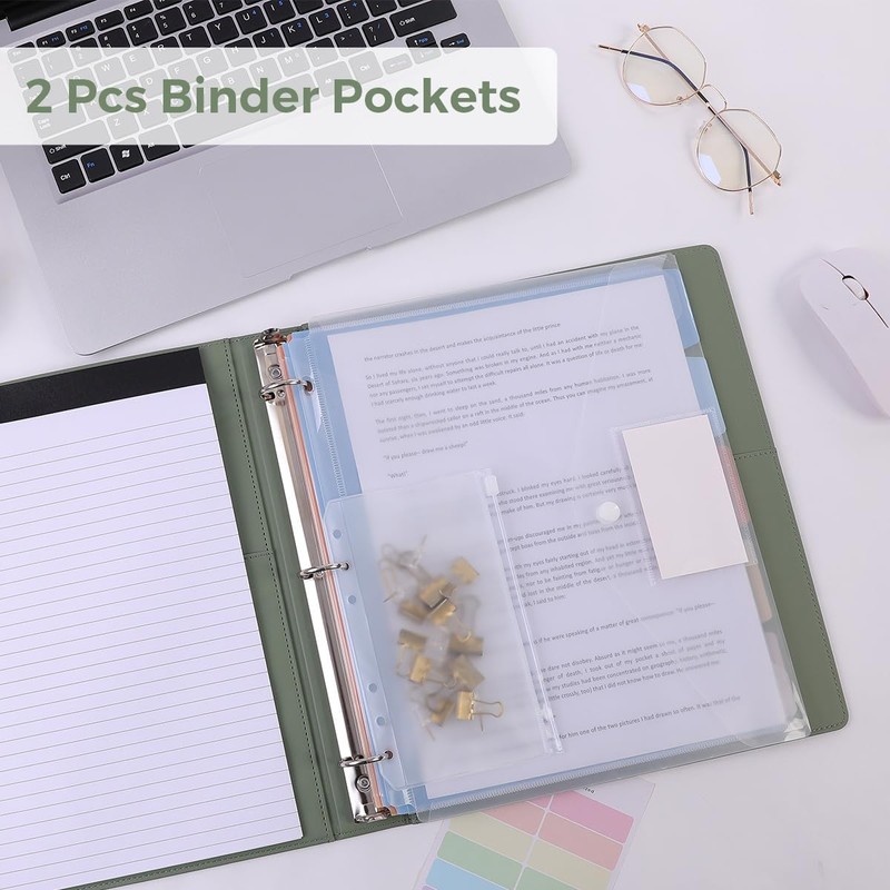 SKYDUE Clipboard Binder with Refillable Notepad, PU Clipboard Folder Includes