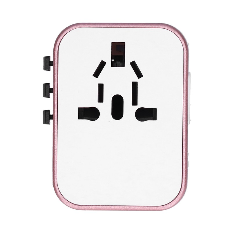 International Power Adapter Travel Plug with 4 USB Ports for