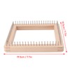 Mini Square Knitting Tool with Hooks Wooden Crochet Board for