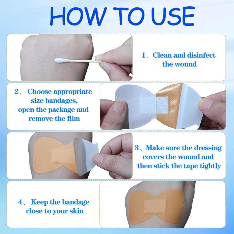 Assorted Bandage Variety Pack (800 Pcs), Waterproof & Breathable Large