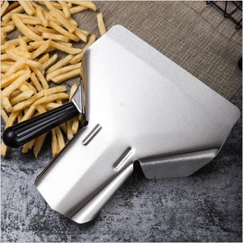 Binnan Chip Scoop, Stainless Steel Scoop Fryer Bag with Right Handle for Home Kitchen Cinema