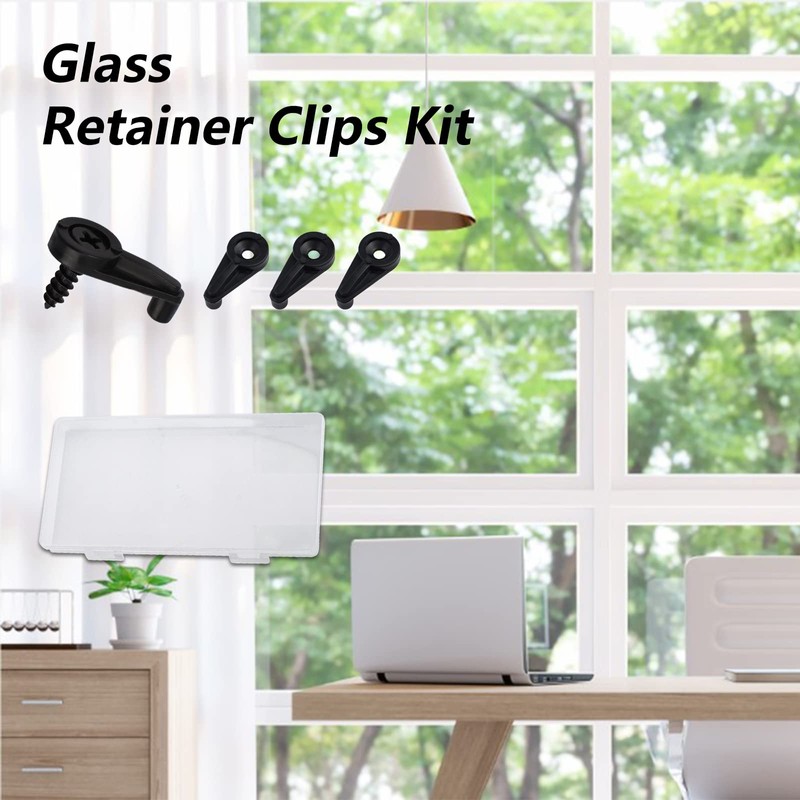 MOROBOR 50PCS Glass Retainer Clips Kit, 4MM Glass Panel Retainer