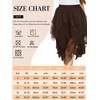 Wikoan Women's Tulle Skirt Multilayer Mesh Pleated Ladies Skirts Stylish