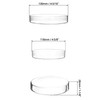 QWORK Glass Petri Dishes with Lid, Thicken, 120mm x 26mm,