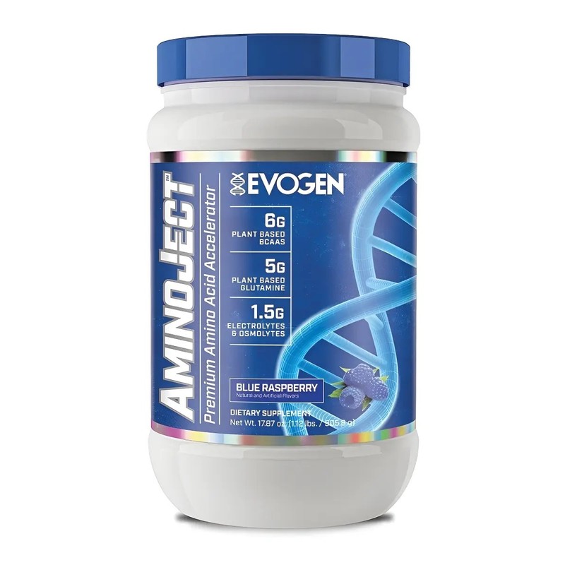 Bcaa Evogen Aminoject Premium Aminoácidos 30 Servicios Sabor Blue Raspberry