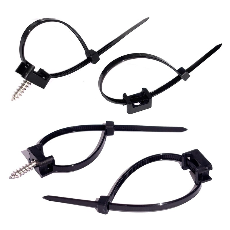 Cable Zip Tie Mounts Kit - 55 Set Wire Cable