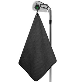 Microfiber Golf Towel with Dual Magnet and Carabiner, Ideal for Cleaning Golf Clubs and Balls, Quick Drying, Highly Absorbent, Durable and Easy to Carry, Golf Accessories