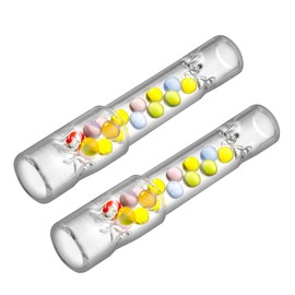 Mouthpiece for Arizer Solo 3, Air 2 Max - Short 70mm with Coloured Glass Balls, High Airflow, Extra Thick Glass by The Vapetrix (Pack of 2)