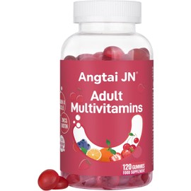 120 Gummy Bears of Angtai JN Multivitamin Gummy, with Vitamins A, C, D, E, B6, Biotin, Zinc, Gummies for Women and Men with Vitamins and Minerals, Vegan, Gluten Free, Non-GMO, Mixed Berry Flavour